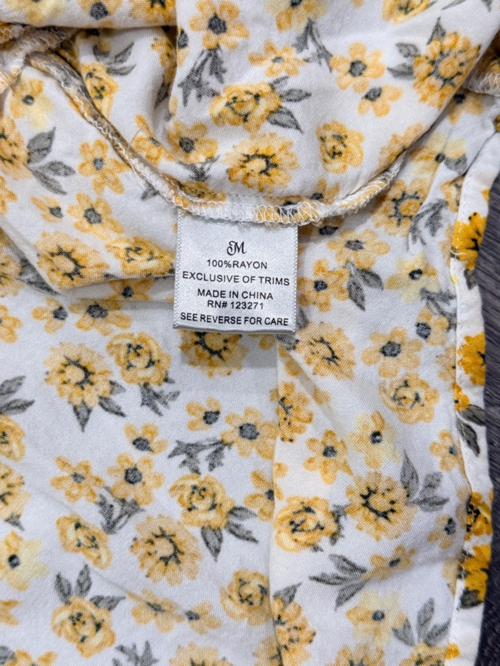 Justify Yellow Floral Tie-Neck Mini Dress - Picture 11 of 11